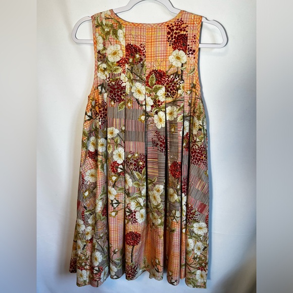Anthropologie‎ Preeti Kapoor Women's Tesanee Floral Sleeveless Swing Dress Sz XS - Picture 10 of 11